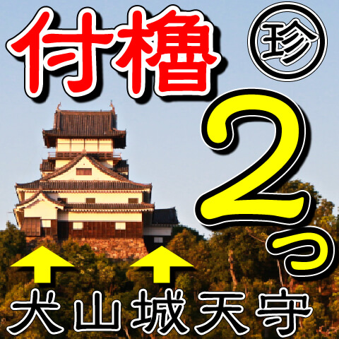 犬山城天守の『付櫓（つけやぐら）』は、東南隅と西北隅に二つもあって実は珍しいのだ！