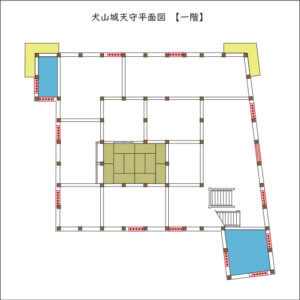 犬山城天守一階平面図